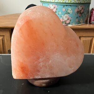 Heart-Shaped Orange and Cream Art Sculpture